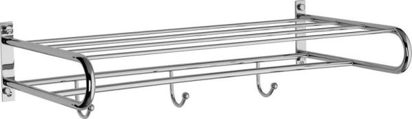 Sanibano, полка для полотенец + 3 крючка, цвет хром