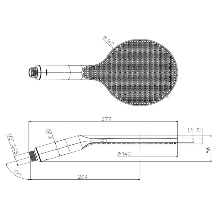 BOSSINI APICE Ручной душ Ø140 мм., цвет хром BOSSINI APICE Ручной душ Ø140 мм., цвет хром