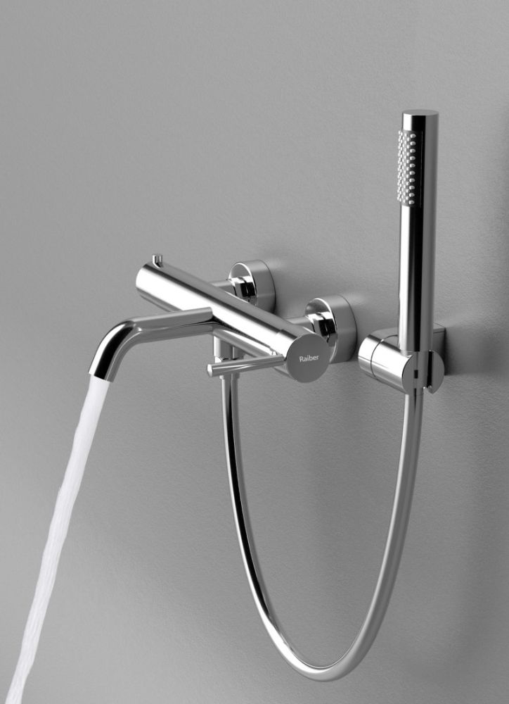 Смеситель для ванны Raiber RP-003, хром