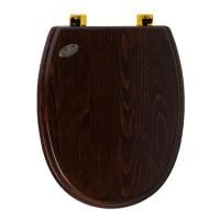 SIMAS Arcade Сиденье для унитаза, цвет орех/золото