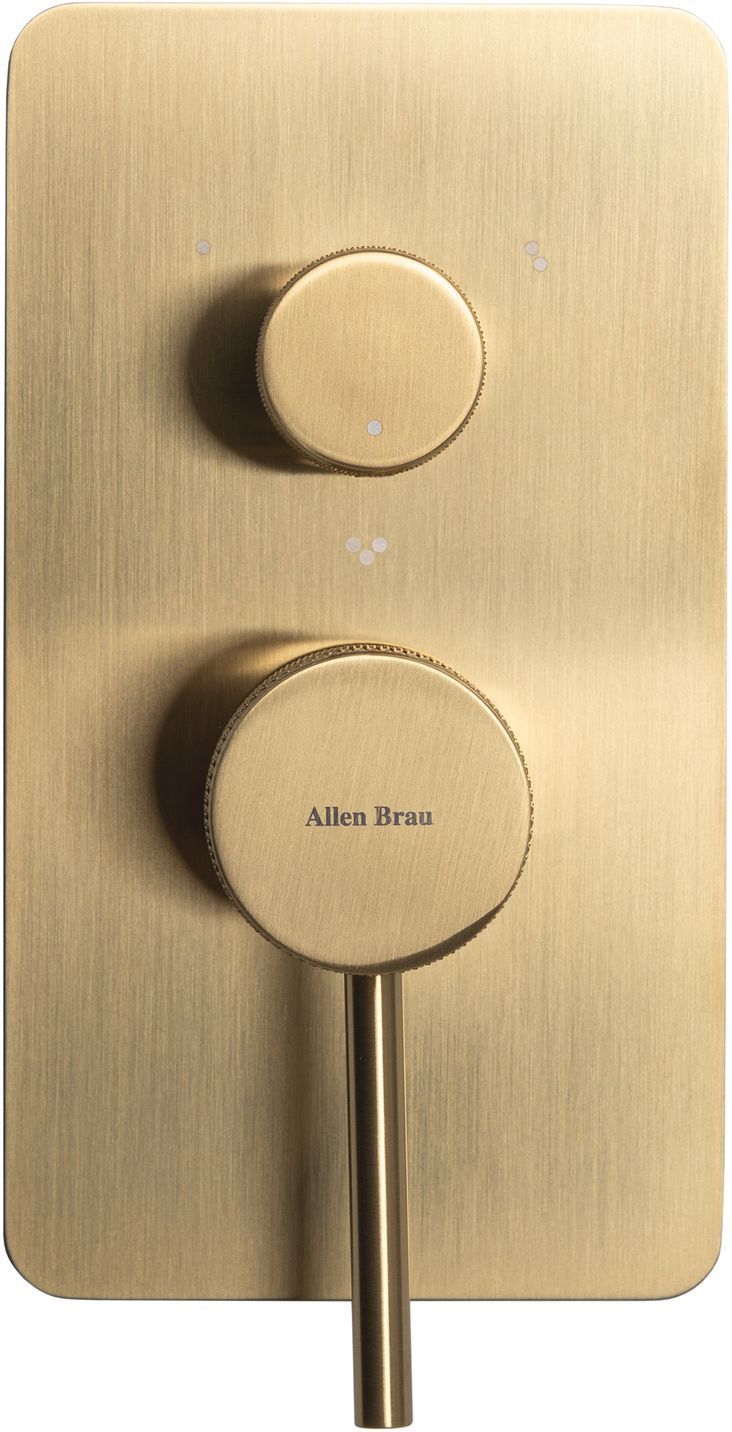 Смеситель для ванны Allen Brau Priority 5.31A11-GB (с внутренней частью, 3 выхода) золото, артикул 5.31A11-GB