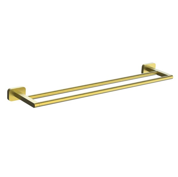 Полотенцедержатель двойной WONZON & WOGHAND GRAFFITY, Брашированное золото (WW-9311-BG)