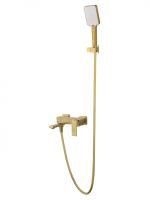 Смеситель для ванны с душем WONZON & WOGHAND CUBE, Брашированное золото (WW-88639016-BG)