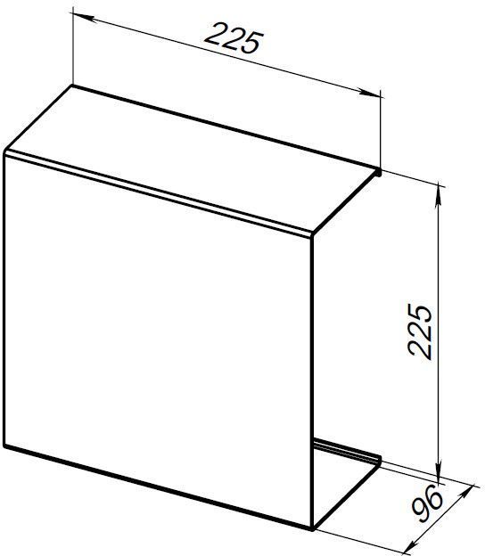 Полка Aquanet Магнум 22,5x22,5 белая, квадрат Полка Aquanet Магнум 22,5x22,5 белая, квадрат