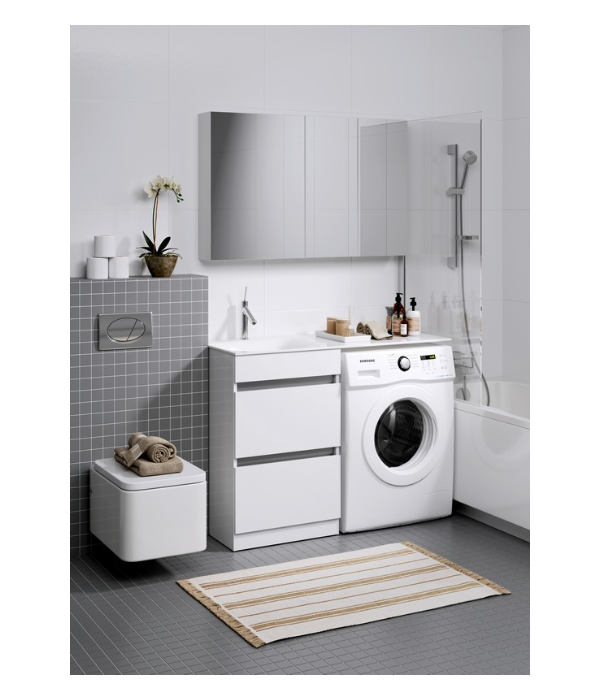 "Forma" тумба под умывальник с ящками, цвет белый, FOR01052, ТМ «AQWELLA»