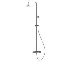 Newform X-STEEL 316 Душевая стойка с термо смес., верхний душ 250 мм, ручной душ, шланг 150 см, цвет: INOX Newform X-STEEL 316 Душевая стойка с термо смес., верхний душ 250 мм, ручной душ, шланг 150 см, цвет: INOX