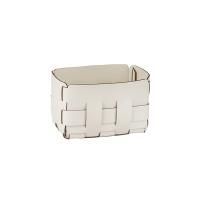 ADJ Корзинка Mini Bottega, 12x19xH13 см., цвет: белый/панна котта