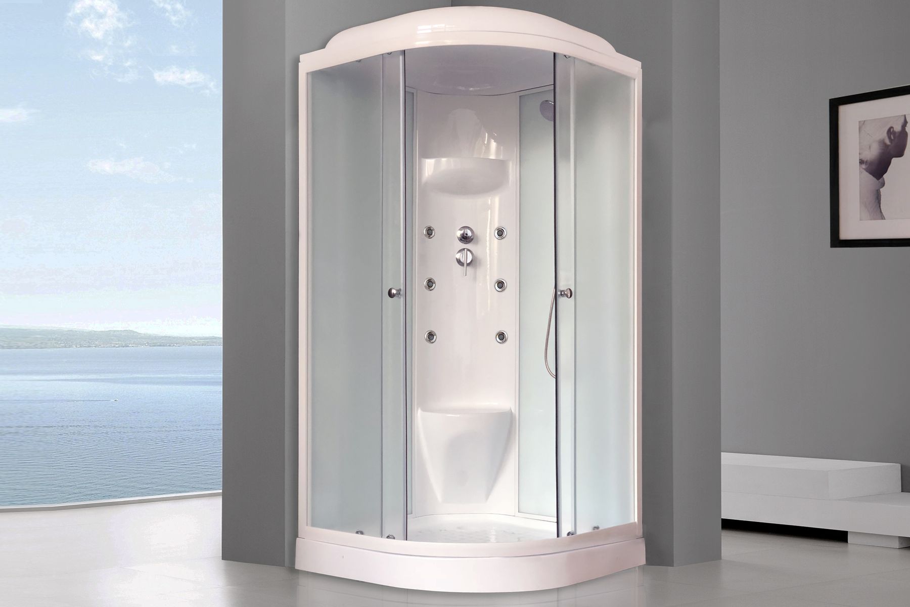 Душевая кабина Royal Bath RB 100HK7-WC (белое/матовое) Душевая кабина Royal Bath RB 100HK7-WC (белое/матовое)