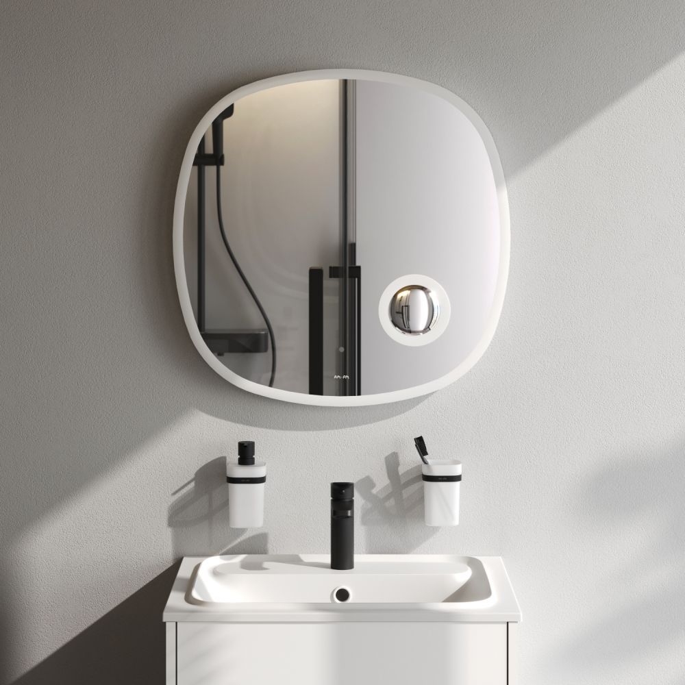 M8FMOX0653SA Func, Зеркало настенное с контурной LED-подсветкой, ИК сенсором и косметическим зеркало