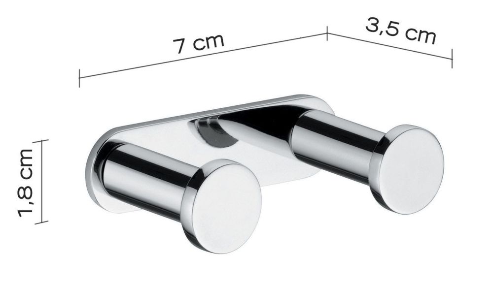 Gedy Canarie, крючок двойной, цвет хром