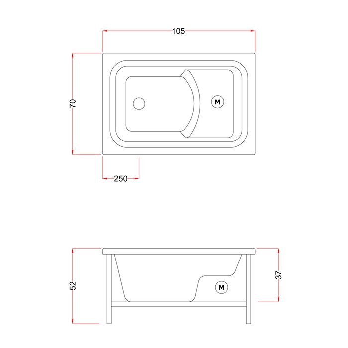 Gruppo Treesse Cristina Ванна прямоугольная 140x70xh56 см. (гидромассаж и аэромассаж с цифровой системой, системой дезинфекции и пультом дистанционног