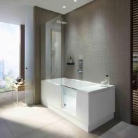 DURAVIT Shower + Bath Bathtub Ванна 1700х750хh2105 мм, с входной дверью и душевой шторкой, SX - левосторонняя, цвет: белый (без слива-перелива)