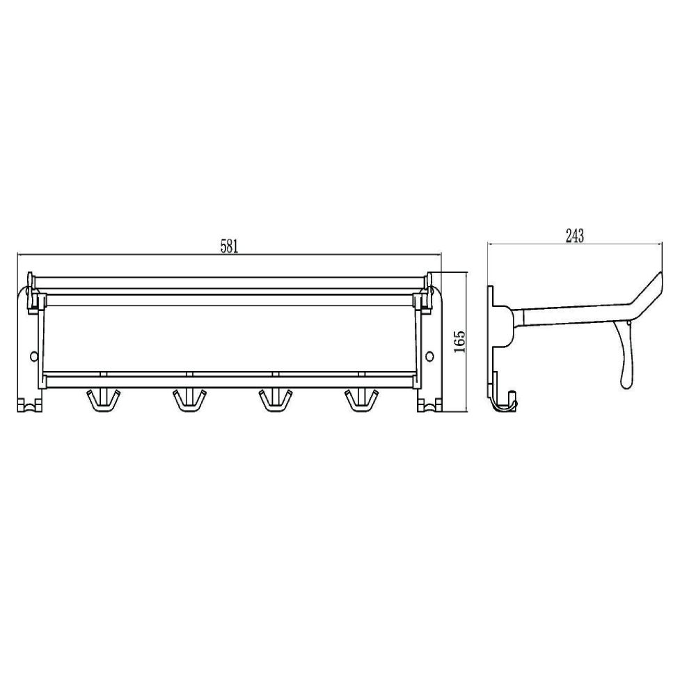 Полка для полотенец Savol S-008099, хром