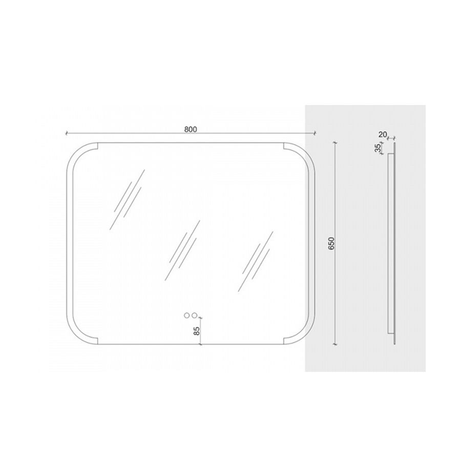 Зеркало Maretti Florenza FL148065P14EL 80x65 см, артикул FL148065P14EL