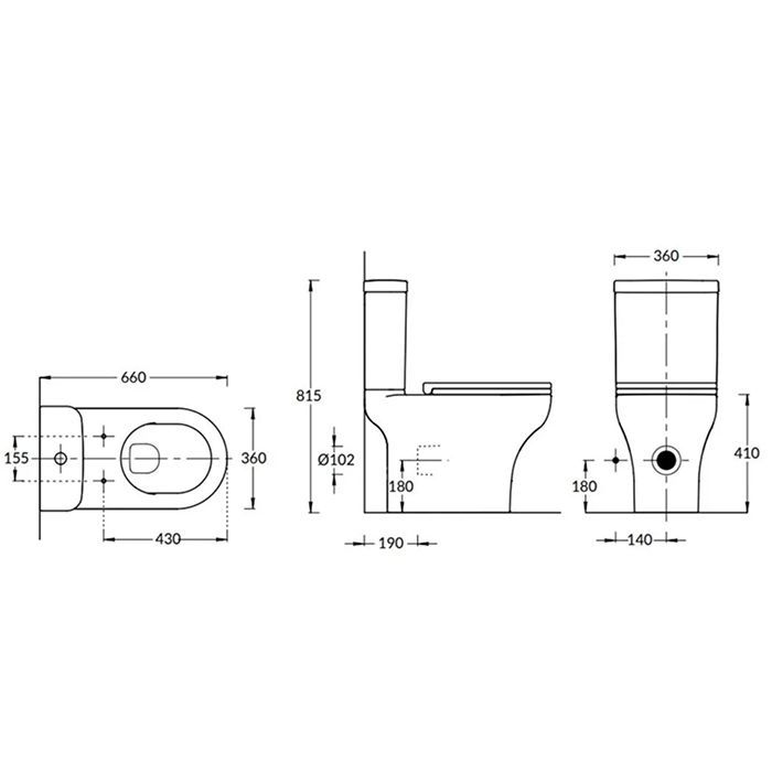 Унитаз BUONGIORNO напольный безободковый, белый глянцевый