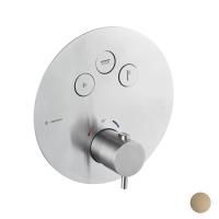 Newform X-STEEL 316 Наружная часть для термостатического смесителя, на 3 источника, переключение - кнопки (для 27752) цвет: PVD Brushed pale gold