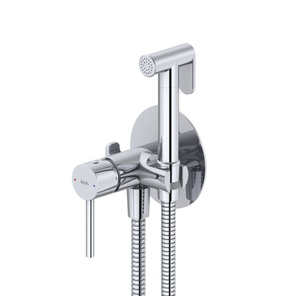 Встраиваемый смеситель с гигиеническим душем IDDIS Axes хром глянцевый (005SBR0i08)