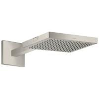 AXOR SHOWERS Верхний душ 240x240 мм., с настенным держателем 411-458 мм., внешняя часть, цвет сталь AXOR SHOWERS Верхний душ 240x240 мм., с настенным держателем 411-458 мм., внешняя часть, цвет сталь