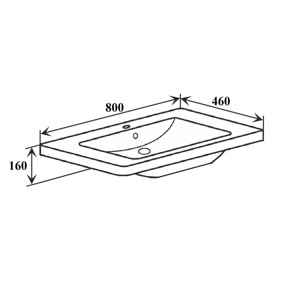 Умывальник Runo мебельный Никсон 80 (00-00001391), артикул 00-00001391