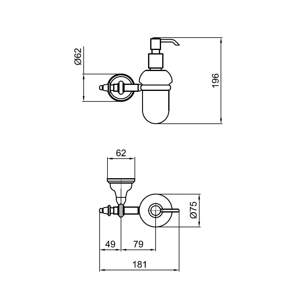Дозатор жидкого мыла Webert Armony AM500201010, золото