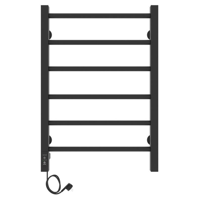 Полотенцесушитель электро "Феличия ЧКЧ6 400х600", черный муар, левый