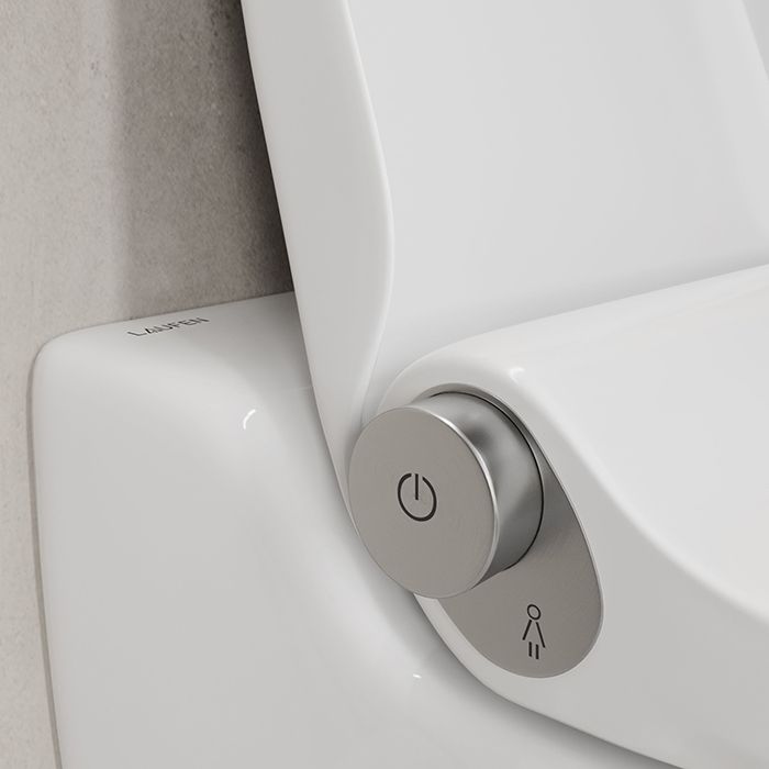 Laufen Cleanet Riva Унитаз-биде подвесной 600х395х405мм, безободк с пультом д/у с сенс.экраном, съемное сиденье , цвет черный глянц