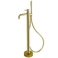 Fima Carlo Frattini Spillo Up Смеситель для ванны, напольный, с ручным душем, цвет: золото Fima Carlo Frattini Spillo Up Смеситель для ванны, напольный, с ручным душем, цвет: золото