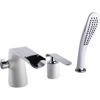 Смеситель на борт ванны Lemark Melange LM4945CW Хром Белый