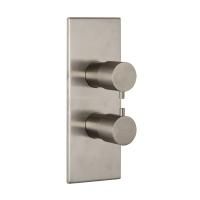 FIMA|Carlo Frattini Spillo Steel Смеситель для душа встроенный, термостатический, с переключателем на 2/3 источника, внешняя часть, цвет INOX FIMA|Carlo Frattini Spillo Steel Смеситель для душа встроенный, термостатический, с переключателем на 2/3 источника, внешняя часть, цвет INOX