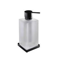 Colombo Look Дозатор для жидкого мыла настольный, цвет: чёрный матовый/матовое стекло Colombo Look Дозатор для жидкого мыла настольный, цвет: чёрный матовый/матовое стекло