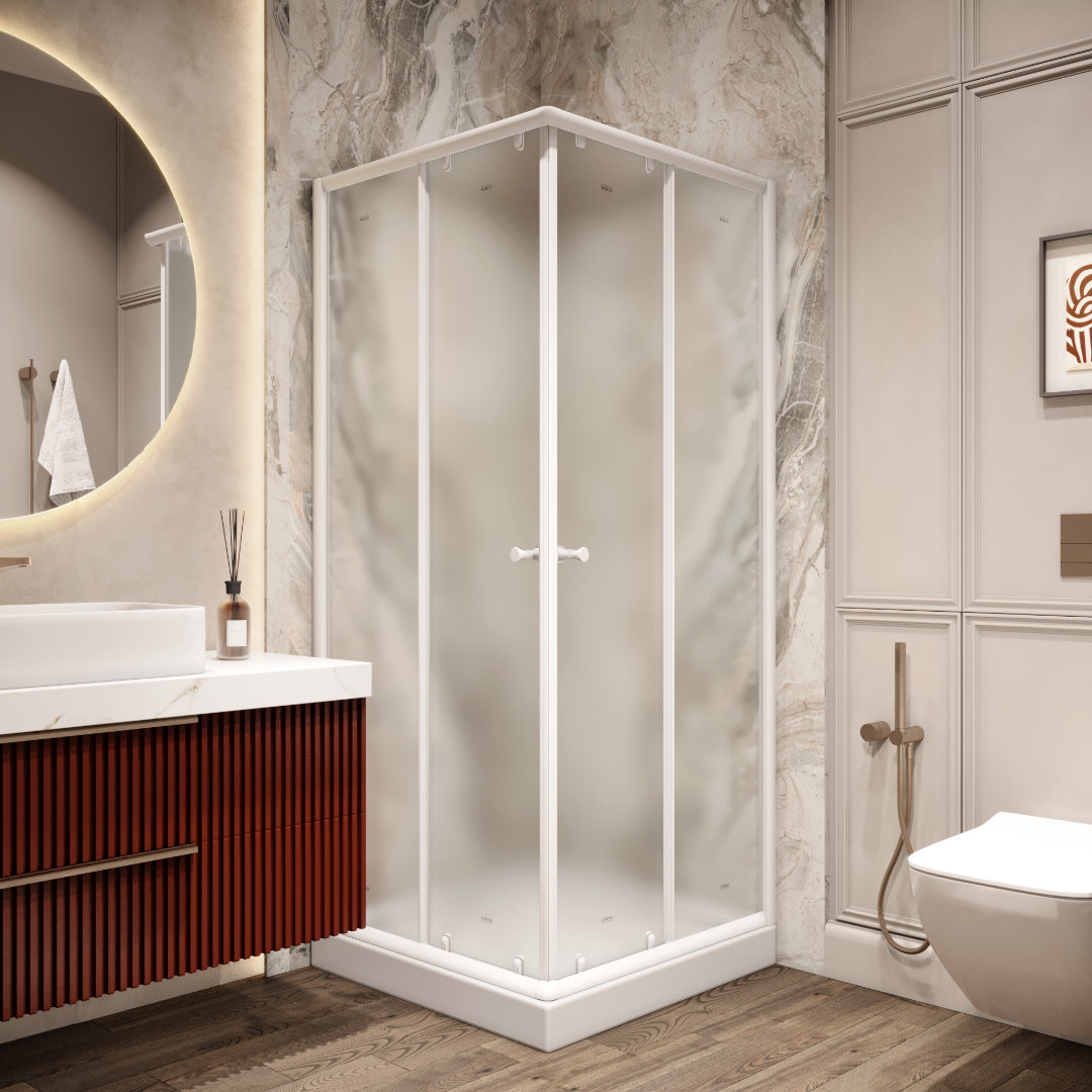 Уголок ZFQ81 душевой PARLY с поддоном (80х80х190)