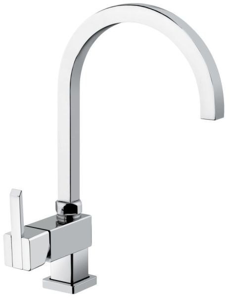 Emmevi Sicily, однорычажный кухонный смеситель с поворотным изливом, без донного клапана, цвет хром