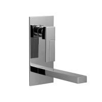 Fantini AR/38 Смеситель для раковины, встраиваемый, на 2 отв, без донного клапана, излив 200мм (наружняя часть), цвет: хром