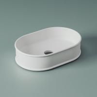 Artceram ATELIER Раковина накладная, 60x40хh15см, без отв под смеситель, без перелива, цвет: белый матовый