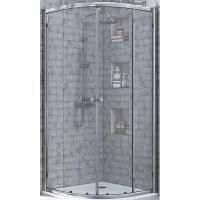 Душевой уголок Акватон Ritsa 80x80 радиальный профиль Полированный хром сатин стекло прозрачное