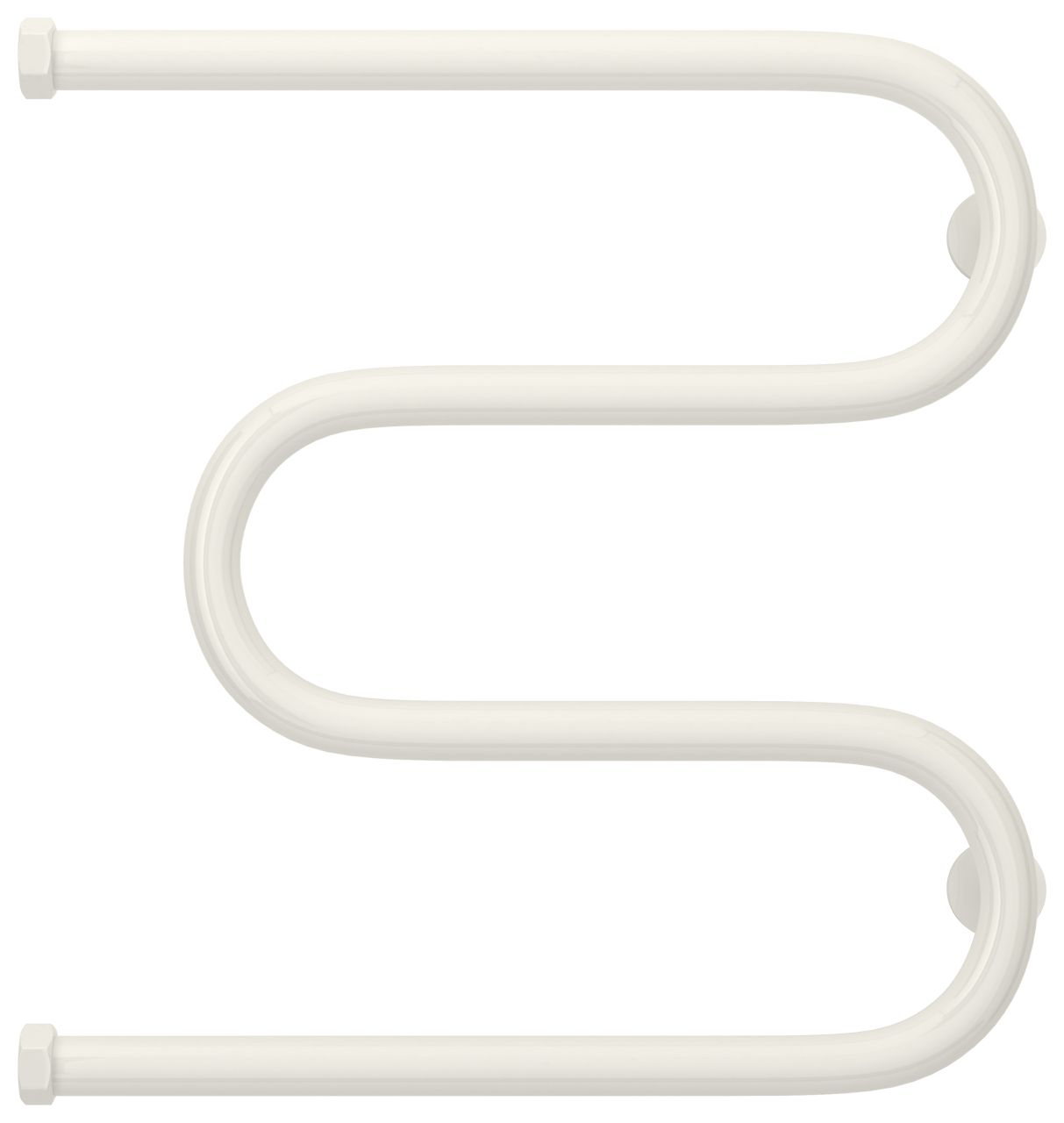 Полотенцесушитель водяной "М-обр.+" 500х500 Н. Г. 1" (Белый)