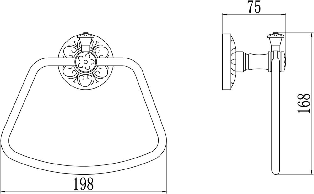 Полотенцедержатель Savol S-005860A, хром, артикул S-005860A