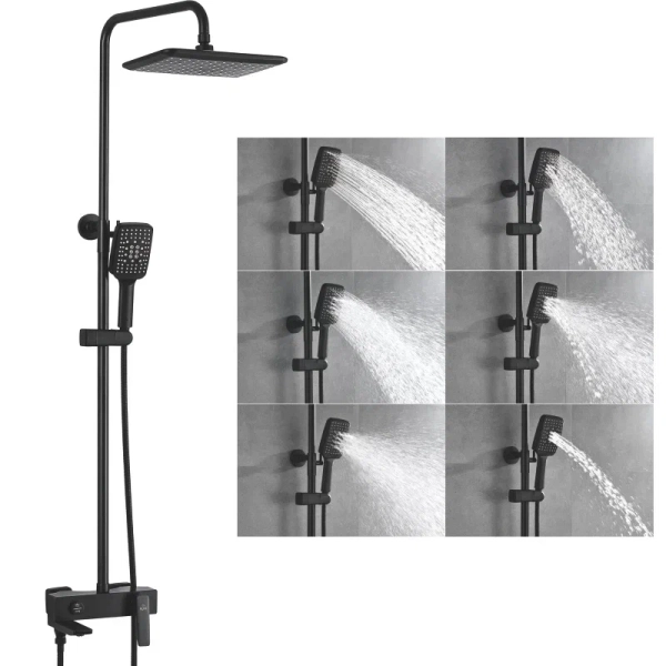 Душевая система Rose R2736H, черный