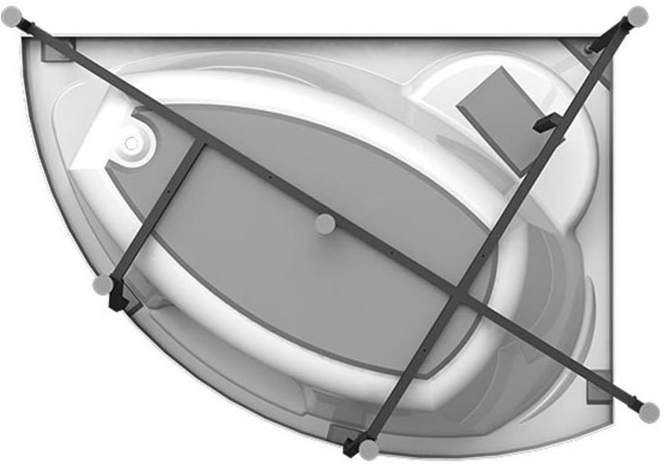 Акриловая ванна Radomir Vannesa Алари 168x120 L 2-01-0-1-1-218 Белая без гидромассажа