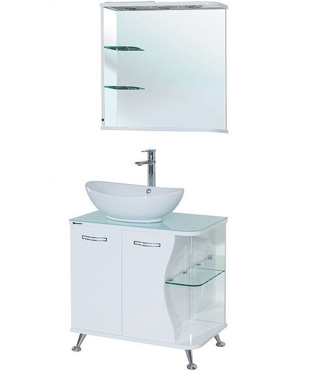 Зеркало Bellezza Рио 70 L 4613611062013 с подсветкой Белое