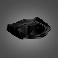 KERASAN Retro 73, раковина 73*54см с 1 отв., цвет: черный глянцевый