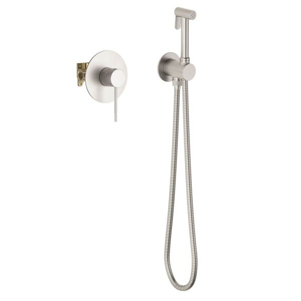 Смеситель встроенный с гигиеническим душем Timo Saona никель (2389/13SM)