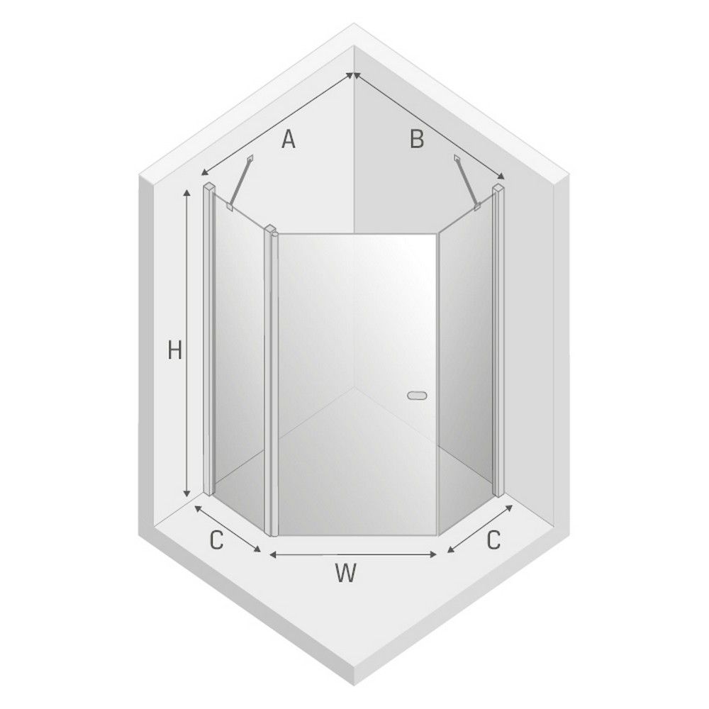 Душевое ограждение NEW TRENDY NEW SOLEO  80x80x195 K-0606 (хром), артикул K-0606