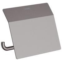 Бумагодержатель, Hansgrohe, AddStoris, с крышкой, ширина, мм-141, глубина, мм-52, высота, мм-86, тип установки-настенный, крепления в комплекте, цвет-шлифованный черный хром Бумагодержатель, Hansgrohe, AddStoris, с крышкой, ширина, мм-141, глубина, мм-52, высота, мм-86, тип установки-настенный, крепления в комплекте, цвет-шлифованный черный хром