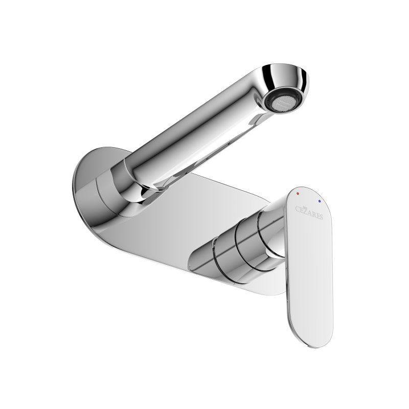 STYLUS-BLI1-NOP-W0 Смеситель для раковины встраиваемый с внутренней частью, без донного клапана, черный матовый, артикул STYLUS-BLI1-NOP-W0