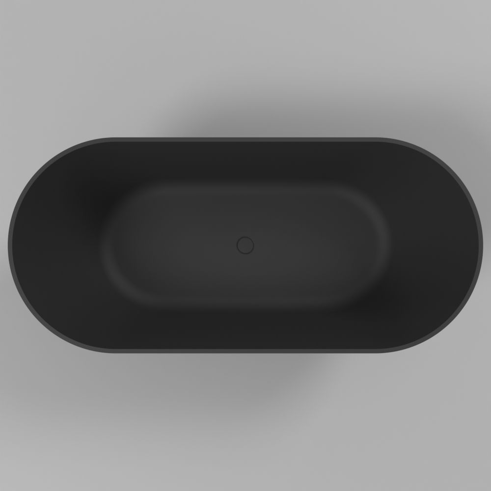 Ванна WHITECROSS Coral A 165x75 (черный мат) иск. камень