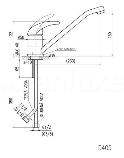 Смеситель для кухни Rav Slezak Dunaj D405.5LUX