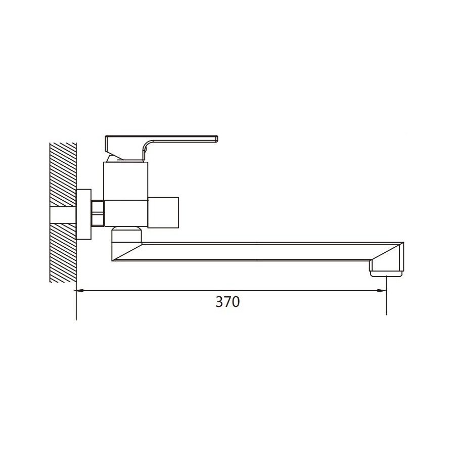 Смеситель для ванны Raffine F2296H, черный