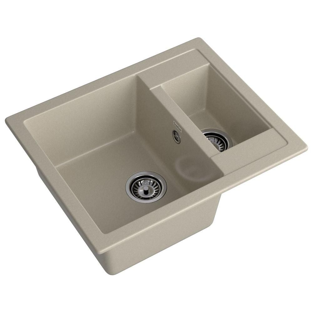 Кухонная мойка GranFest QUADRO 610K, топаз, артикул Q-610K топаз