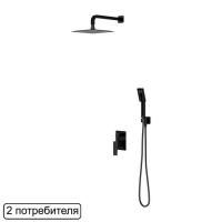 Система для душа скрытого монтажа OMNIRES PARMA SYSPM10BL (черная BLM)
